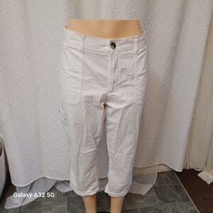 Lee Relaxed Fit Women Size 14 White Pants
